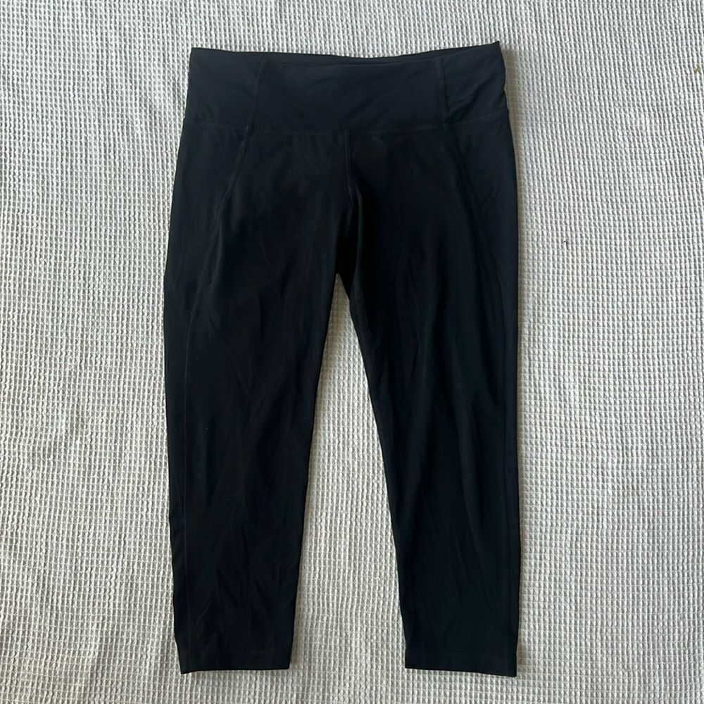 Prana women's Black Cropped Workout Gym Yoga Activewear Leggings sz M